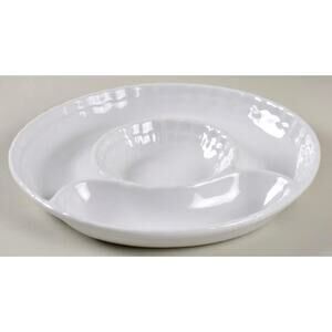 BIA Cordon Bleu White Smooth 3-Part Serving Tray Dish 9 1/4” Discontinued